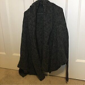 Woman’s Express size large gray and black sweater shawl/ shrug
